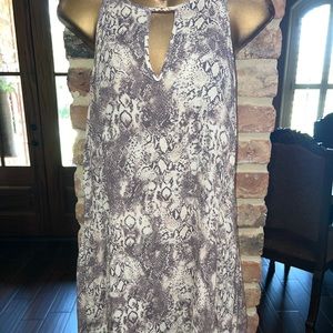 Black swan mini tank dress snakeskin size small beige lavender